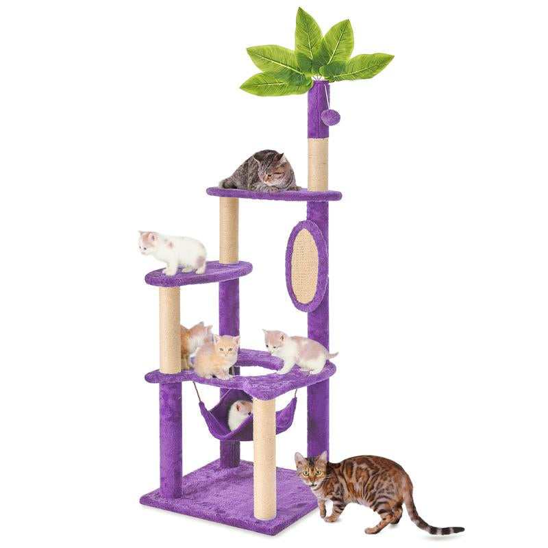🌿 Leaf Lounge™ Multi-Level Cat Tree Tower