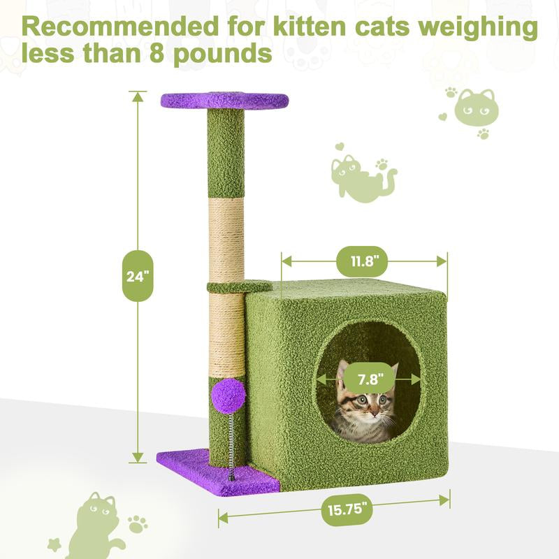 🌿 Leaf Lounge™ Multi-Level Cat Tree Tower