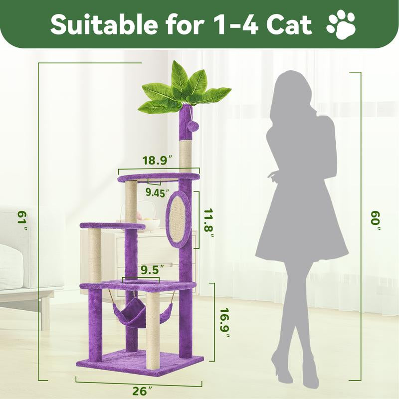 🌿 Leaf Lounge™ Multi-Level Cat Tree Tower