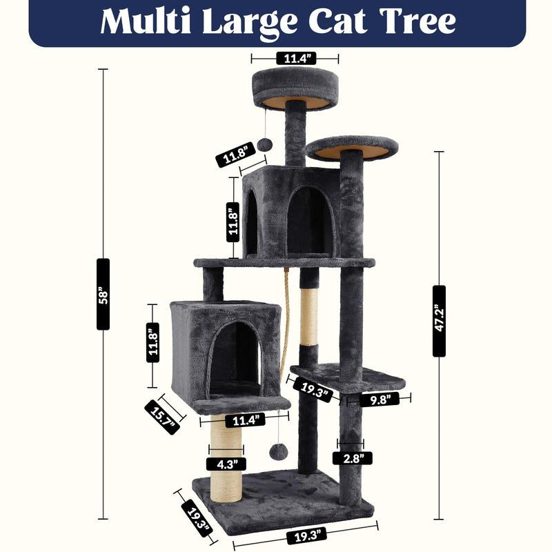 🌿 Leaf Lounge™ Multi-Level Cat Tree Tower