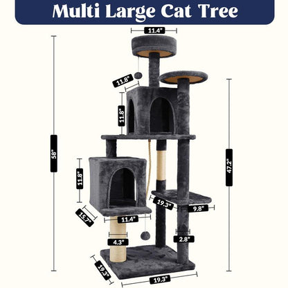🌿 Leaf Lounge™ Multi-Level Cat Tree Tower