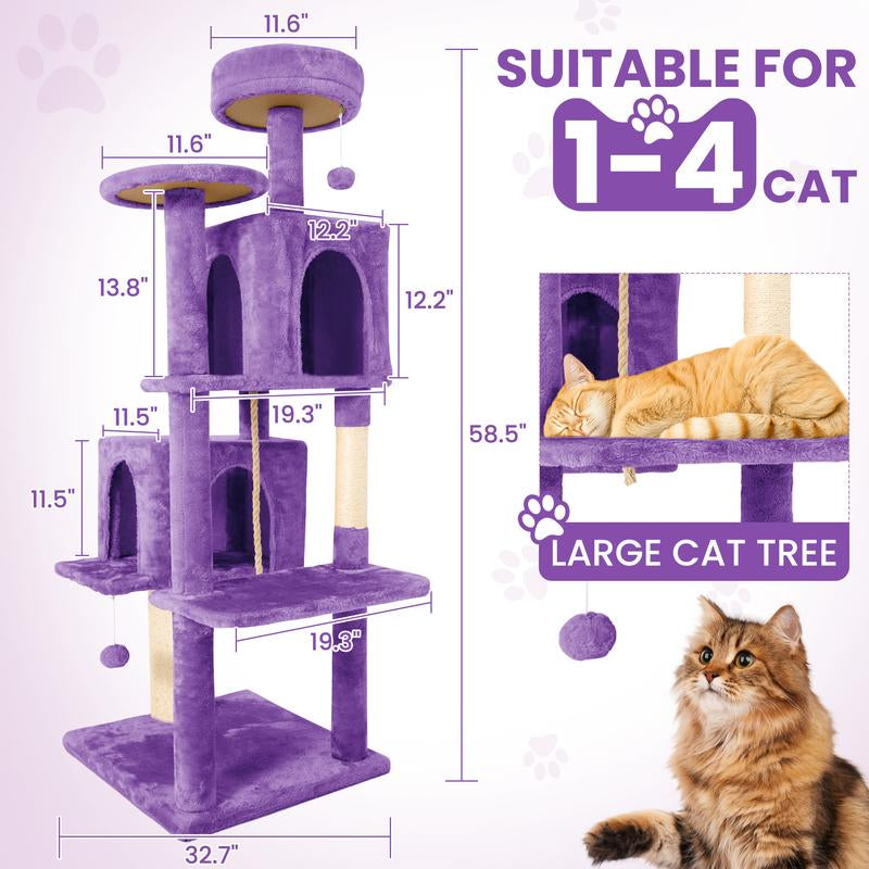 🌿 Leaf Lounge™ Multi-Level Cat Tree Tower