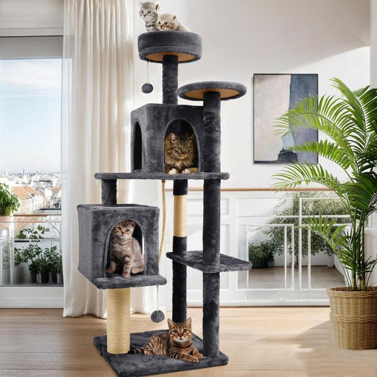🌿 Leaf Lounge™ Multi-Level Cat Tree Tower
