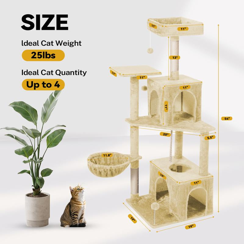 🌿 Leaf Lounge™ Multi-Level Cat Tree Tower