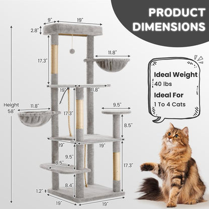🌿 Leaf Lounge™ Multi-Level Cat Tree Tower