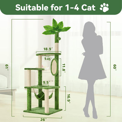 🌿 Leaf Lounge™ Multi-Level Cat Tree Tower