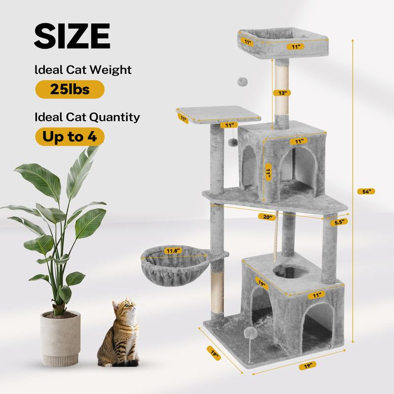 🌿 Leaf Lounge™ Multi-Level Cat Tree Tower