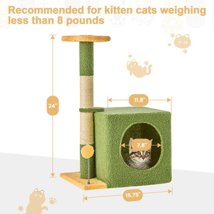 🌿 Leaf Lounge™ Multi-Level Cat Tree Tower