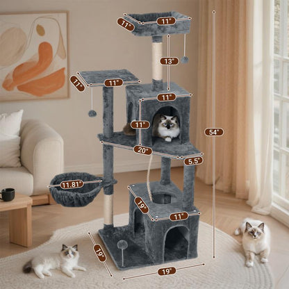 🌿 Leaf Lounge™ Multi-Level Cat Tree Tower