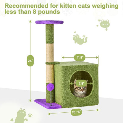 🌿 Leaf Lounge™ Multi-Level Cat Tree Tower