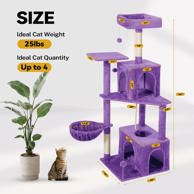 🌿 Leaf Lounge™ Multi-Level Cat Tree Tower