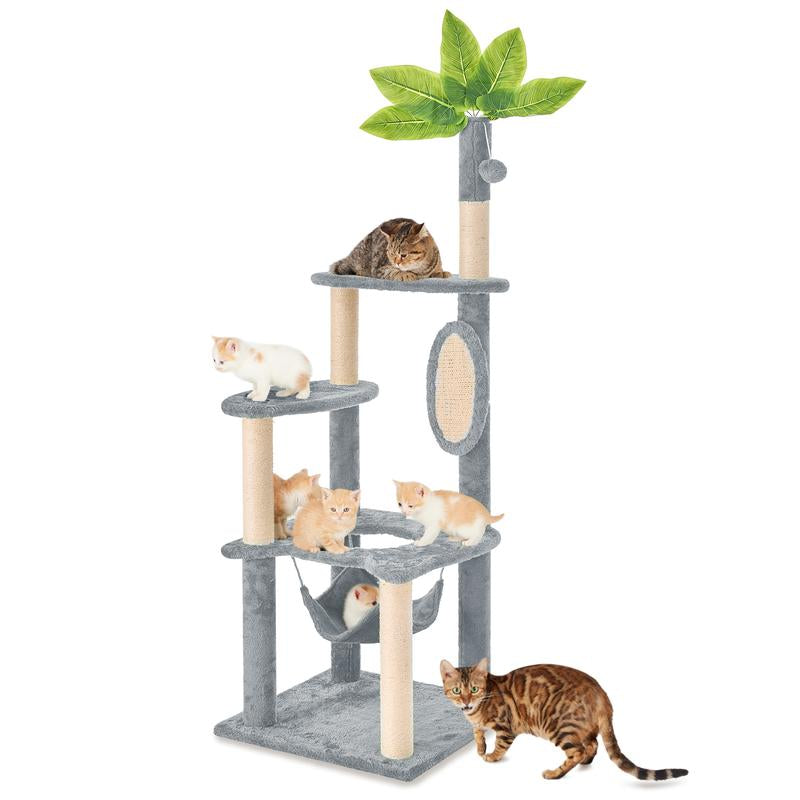 🌿 Leaf Lounge™ Multi-Level Cat Tree Tower