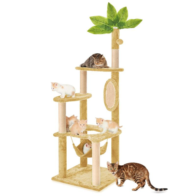 🌿 Leaf Lounge™ Multi-Level Cat Tree Tower