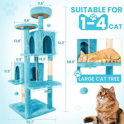 🌿 Leaf Lounge™ Multi-Level Cat Tree Tower