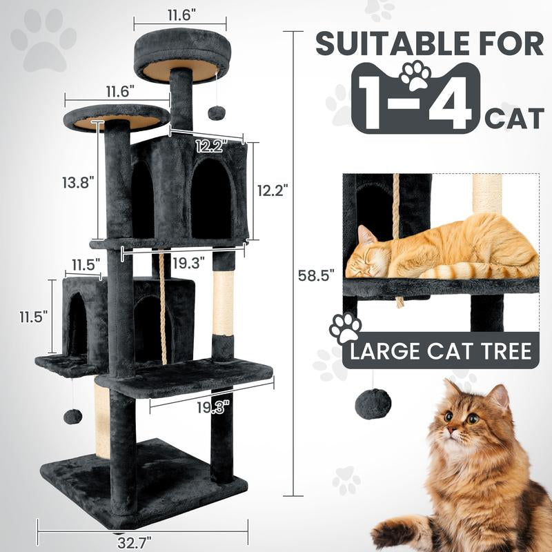 🌿 Leaf Lounge™ Multi-Level Cat Tree Tower