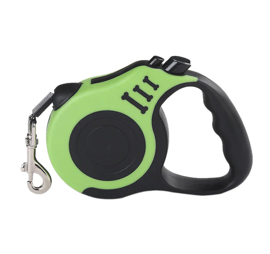 16.5FT Automatic Retractable Dog Leash – Tangle-Free, Locking System, Green