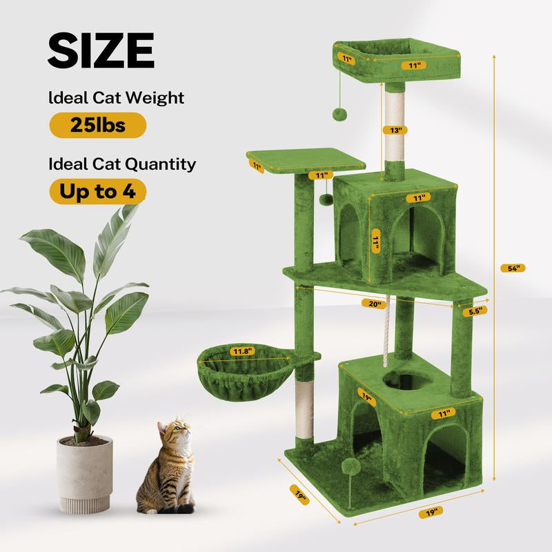 🌿 Leaf Lounge™ Multi-Level Cat Tree Tower