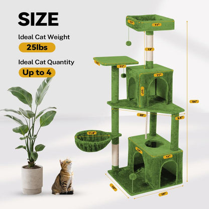 🌿 Leaf Lounge™ Multi-Level Cat Tree Tower