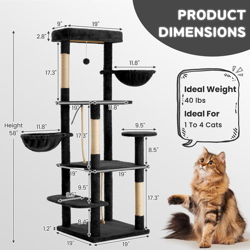 🌿 Leaf Lounge™ Multi-Level Cat Tree Tower