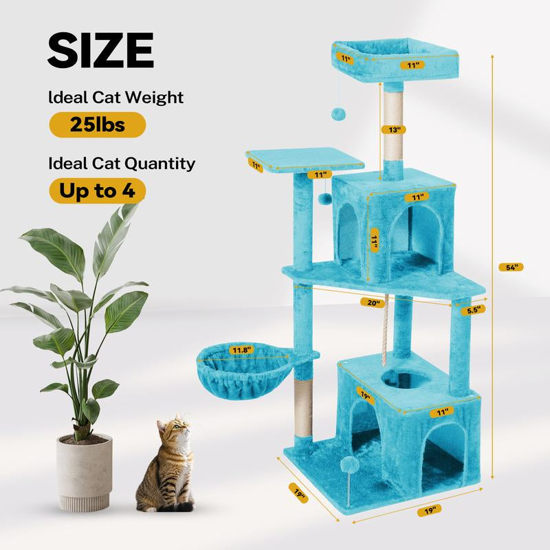 🌿 Leaf Lounge™ Multi-Level Cat Tree Tower