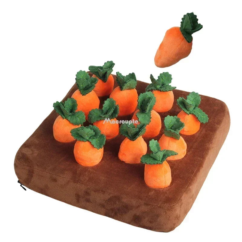 Carrot Patch™ Snuffle Mat – Interactive Plush Digging Toy for Dogs