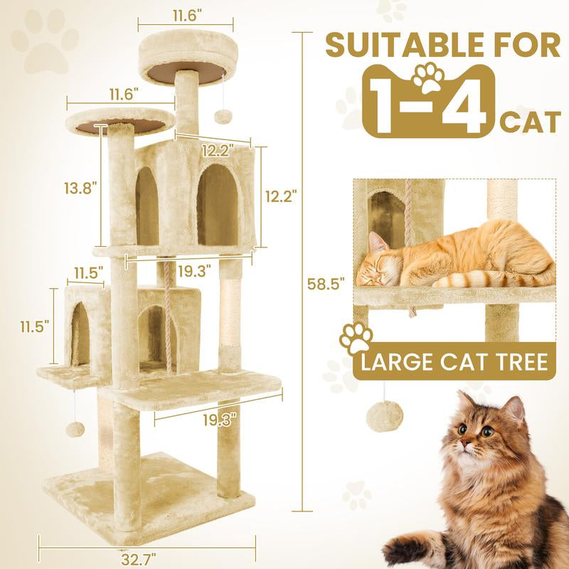 🌿 Leaf Lounge™ Multi-Level Cat Tree Tower