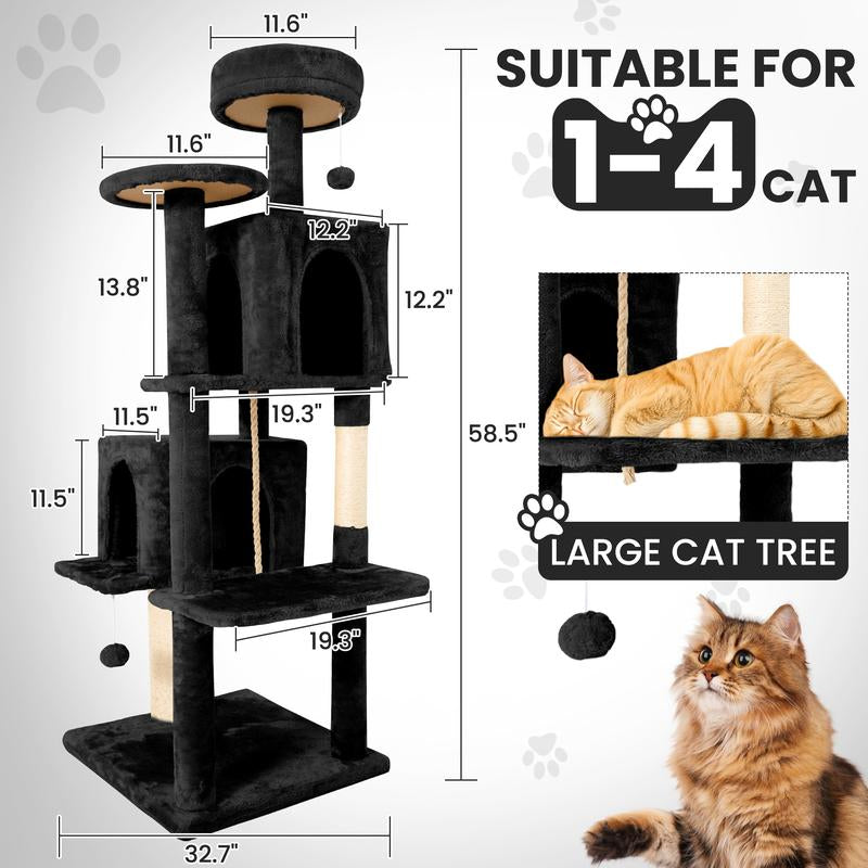 🌿 Leaf Lounge™ Multi-Level Cat Tree Tower