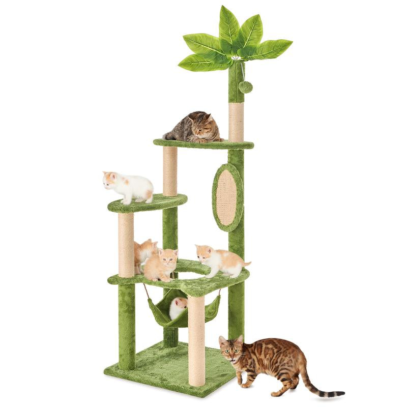 🌿 Leaf Lounge™ Multi-Level Cat Tree Tower
