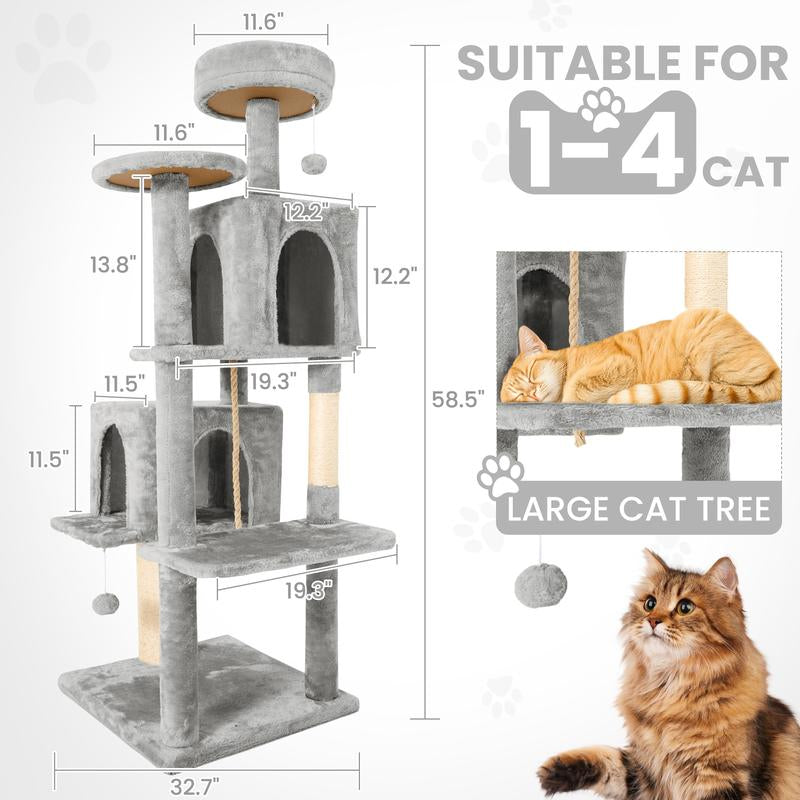 🌿 Leaf Lounge™ Multi-Level Cat Tree Tower
